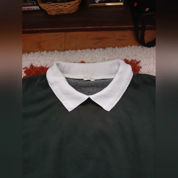 Cute Vintage Inspired Collared Crewneck - Picture 4 of 4